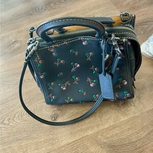Coach 1941 Women's Cherry Print Rogue Shoulder Bag - Black